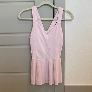Lululemon Pink Pleated Peplum top